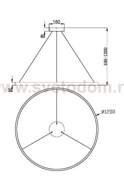 Подвесной светильник Maytoni MOD058PL-L65BS3K Rim