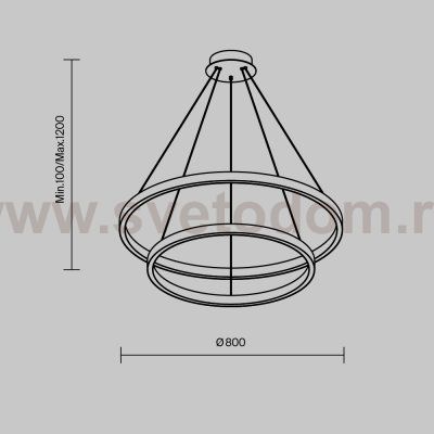 Подвесной светильник Maytoni MOD058PL-L74BK Rim