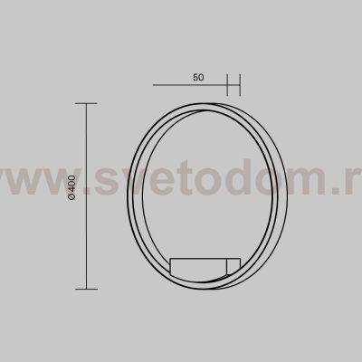 Настенный светильник (бра) Maytoni MOD058WL-L25BSK Rim