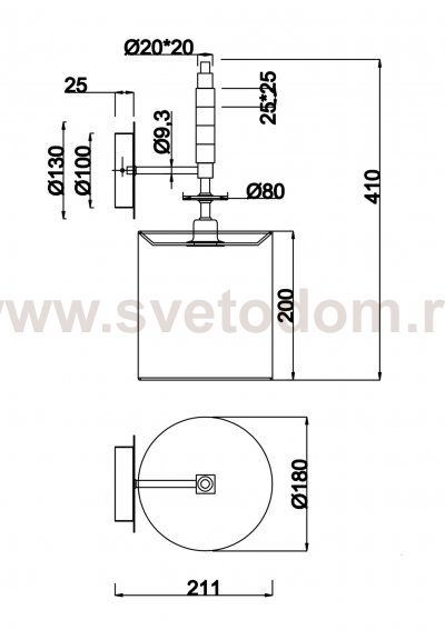 Бра Maytoni MOD066WL-01CH Torony