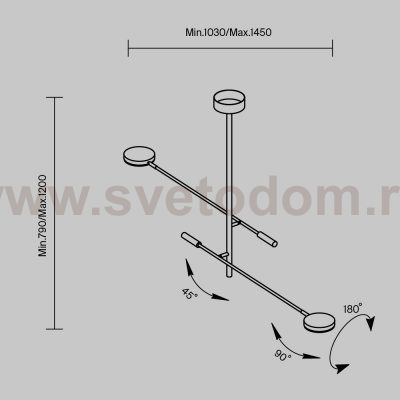 Потолочный светильник Maytoni MOD070CL-L15B3K1 Fad