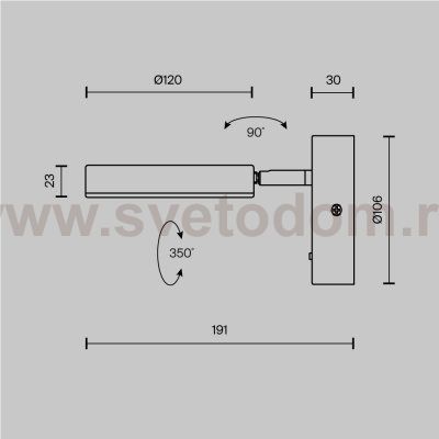 Настенный светильник (бра) Maytoni MOD070WL-L8W3K Fad