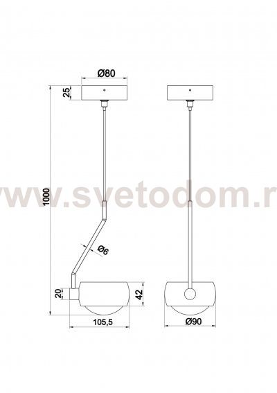 Подвесной светильник Maytoni MOD072PL-L8W3K Lens