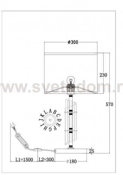 Настольная лампа Maytoni MOD088TL-01BS Alloro