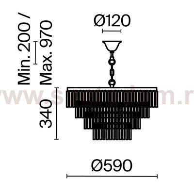 Подвесной светильник Maytoni MOD093PL-13BS Colonne