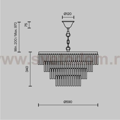 Подвесной светильник Maytoni MOD093PL-13BS Colonne
