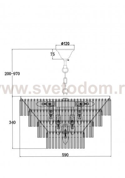 Подвесной светильник Maytoni MOD093PL-13BS Colonne