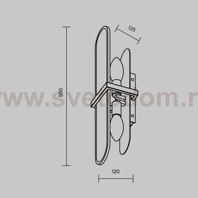 Настенный светильник бра Maytoni MOD099WL-02G Marmo