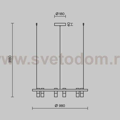 Подвесной светильник Maytoni MOD102PL-L42WK Satellite