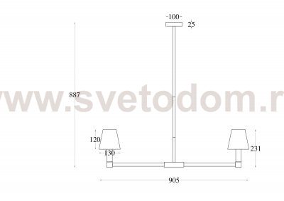 Подвесной светильник Maytoni MOD104PL-09B Tet-a-tet