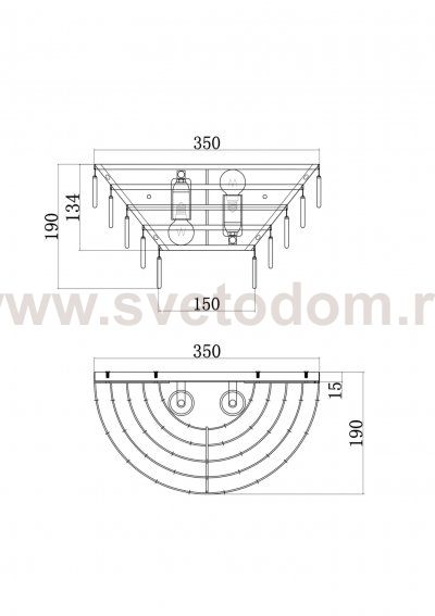 Бра Maytoni MOD130WL-02G Mazzo