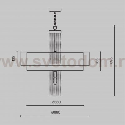 Подвесной светильник Maytoni MOD151PL-05G Impressive
