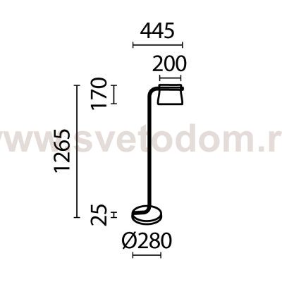 Напольный светильник торшер Maytoni MOD170FL-L8BS3K Cabaret