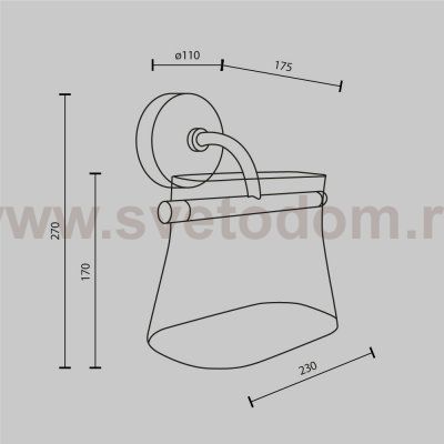 Настенный светильник бра Maytoni MOD170WL-L8BS3K2 Cabaret