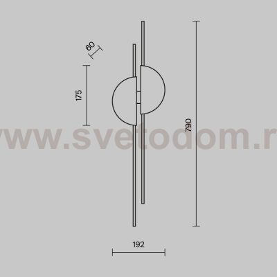 Настенный светильник (бра) Maytoni MOD179WL-L22W4K1 Skyline