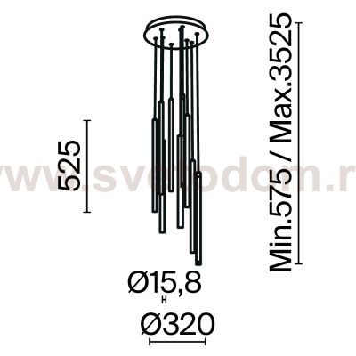 Подвесной светильник Maytoni MOD236PL-L54B3K Light stick