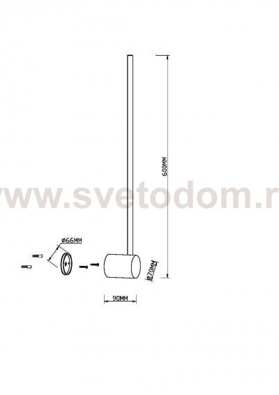 Настенный светильник (бра) Maytoni MOD237WL-L6B3K Light stick