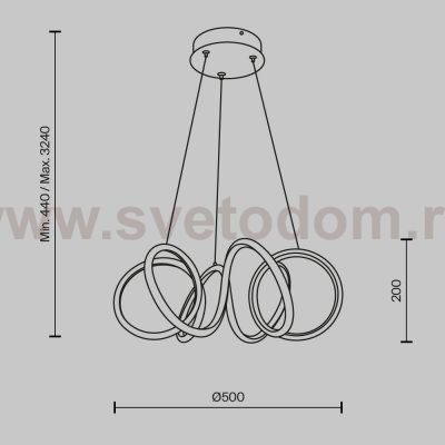 Подвесной светильник Maytoni MOD241PL-L60BSK Curve