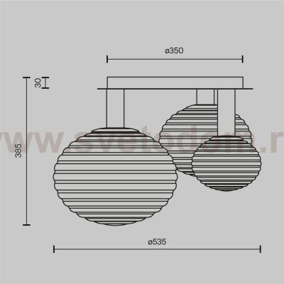 Потолочный светильник Maytoni MOD268CL-03G Reels