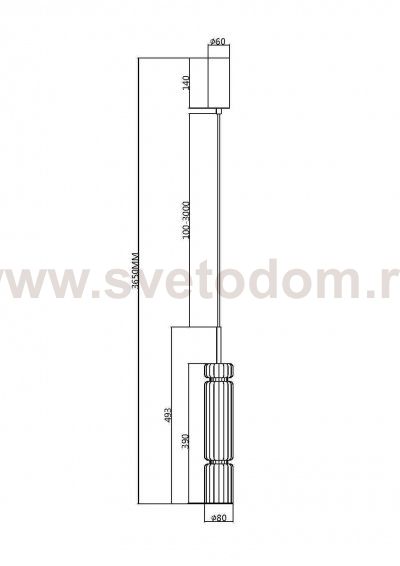 Подвесной светильник Maytoni MOD272PL-L12B3K1 Ordo