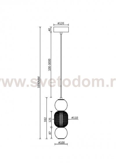 Подвесной светильник Maytoni MOD273PL-L16CH3K Drop