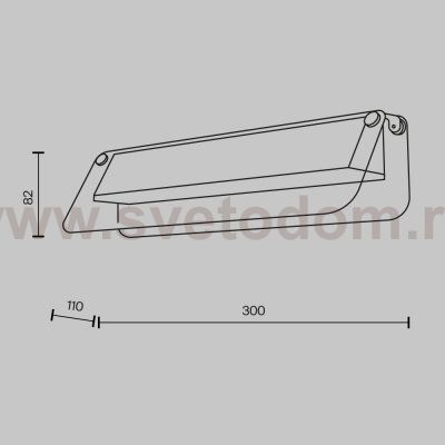 Настенный светильник бра Maytoni MOD296WL-L6BS3K Flat