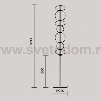 Напольный светильник торшер Maytoni MOD307FL-L40B3K Futuro