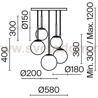Подвесной светильник Maytoni MOD321PL-05W Basic form