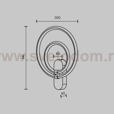 Настенный светильник бра Maytoni MOD357WL-L16BS3K Link