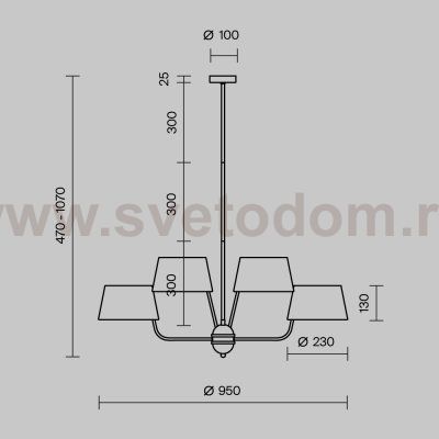 Подвесной светильник Maytoni MOD360PL-08BS