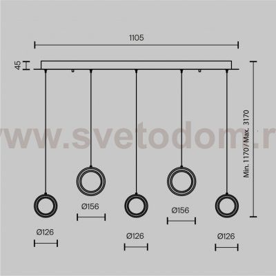 Подвесной светильник Maytoni MOD361PL-L33BS3K Pharao