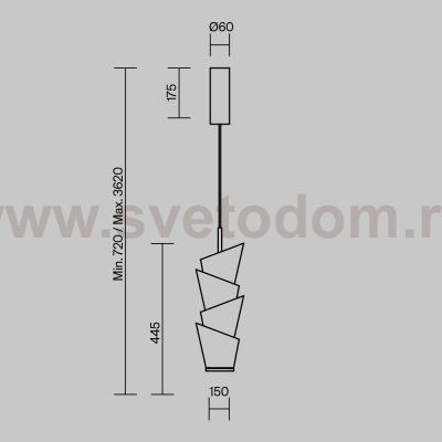 Подвесной светильник Maytoni MOD374PL-L28W3K