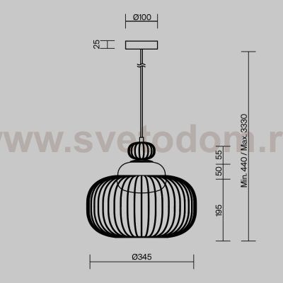 Подвесной светильник Maytoni MOD376PL-01G Levitation