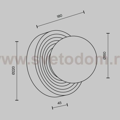 Настенный светильник (бра) Maytoni MOD403WL-01BG