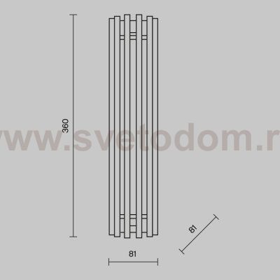 Настенный светильник (бра) Maytoni MOD410WL-L12BS3K