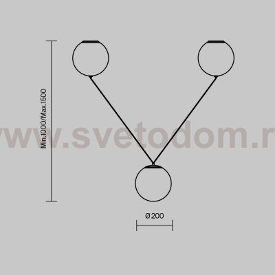 Подвесной светильник Maytoni MOD427PL-L30B3K