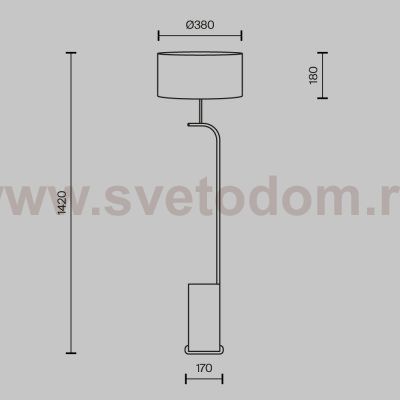 Напольный светильник (торшер) Maytoni MOD437FL-03B