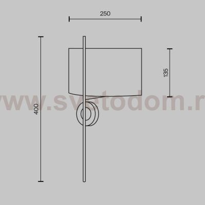 Настенный светильник (бра) Maytoni MOD437WL-02BG