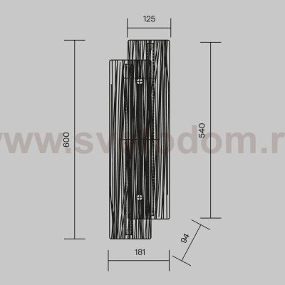 Настенный светильник (бра) Maytoni MOD439WL-L10BSK