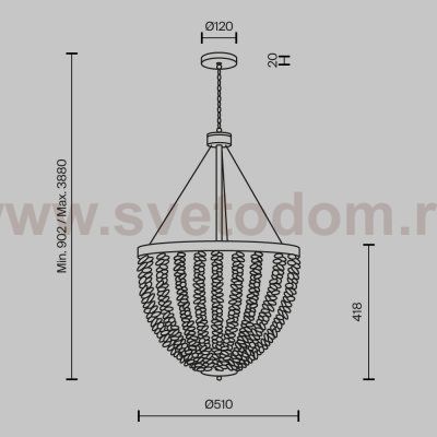 Подвесной светильник Maytoni MOD440PL-06BS
