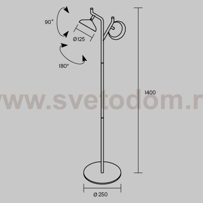 Напольный светильник (торшер) Maytoni MOD451FL-L16B3K