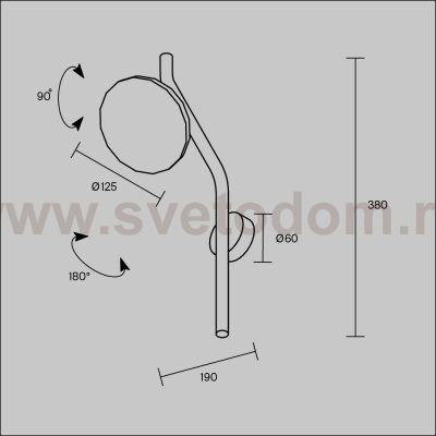 Настенный светильник (бра) Maytoni MOD451WL-L8B3K