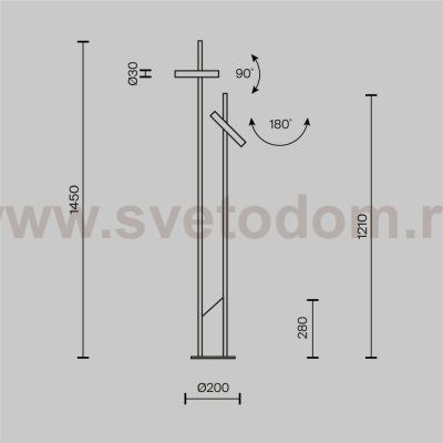 Напольный светильник (торшер) Maytoni MOD460FL-L6B3K