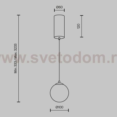 Подвесной светильник Maytoni MOD464PL-L5BSK