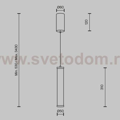 Подвесной светильник Maytoni MOD464PL-L8BSK
