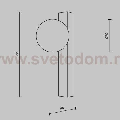 Настенный светильник (бра) Maytoni MOD464WL-L3BS3K