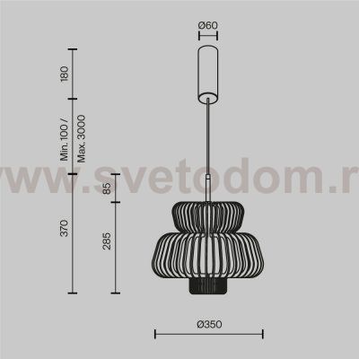 Подвесной светильник Maytoni MOD465PL-L12BK1