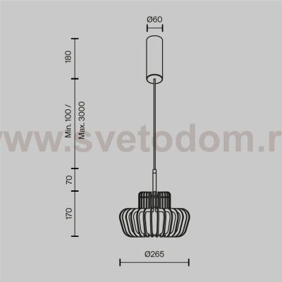 Подвесной светильник Maytoni MOD465PL-L12BK2