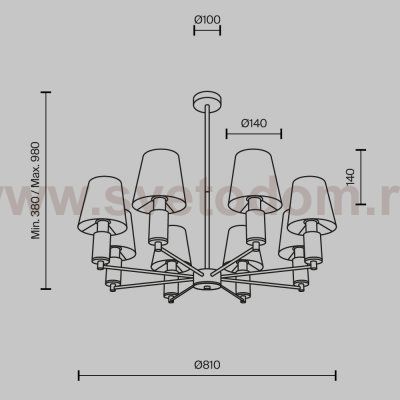 Подвесной светильник Maytoni MOD483PL-08BS