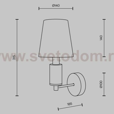 Настенный светильник (бра) Maytoni MOD483WL-01BS